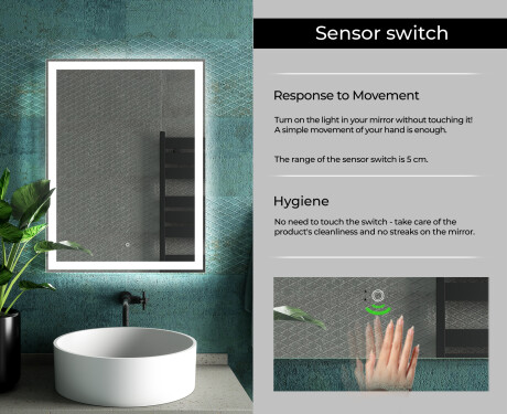 Designer Backlit LED Bathroom Mirror L01 #7
