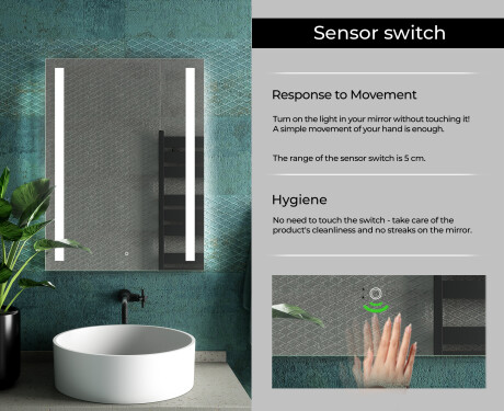Designer Backlit LED Bathroom Mirror L02 #7