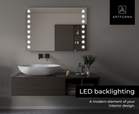 Designer Backlit LED Bathroom Mirror L06 #6