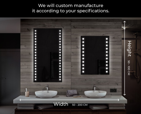 Custom sales backlit mirror
