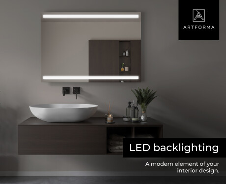 Designer Backlit LED Bathroom Mirror L09 #6