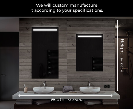 Designer Backlit LED Bathroom Mirror L12 #7