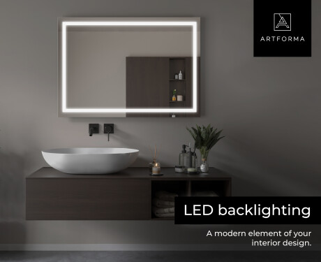 Designer Backlit LED Bathroom Mirror L15 #6