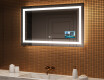 Designer Backlit LED Bathroom Mirror L15 120x80cm - SmartScreen, DualColor, Demister