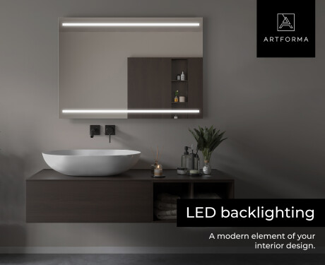 Designer Backlit LED Bathroom Mirror L23 #6