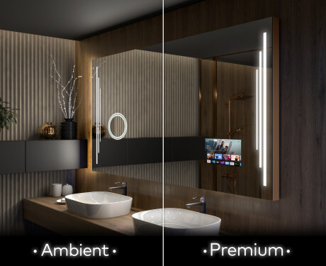 Designer Backlit LED Bathroom Mirror L27 #1