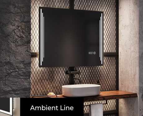 Designer Backlit LED Bathroom Mirror L27 #4