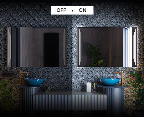 Designer Backlit LED Bathroom Mirror L27 #3
