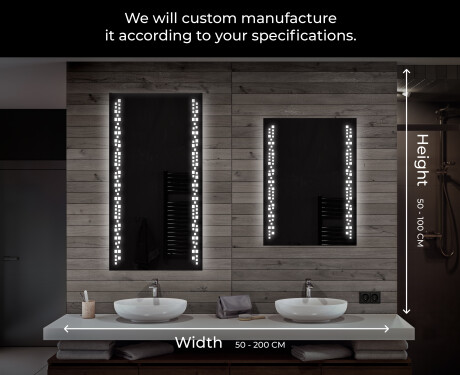 Designer Backlit LED Bathroom Mirror L38