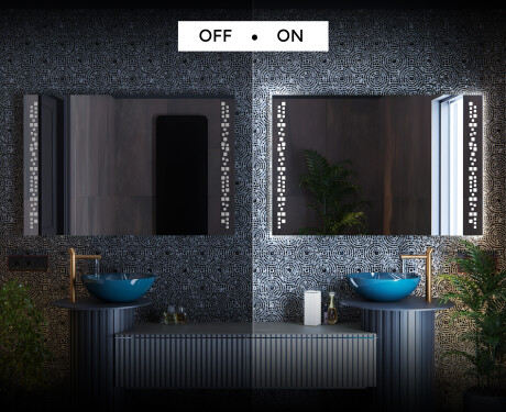 Designer Backlit LED Bathroom Mirror L38 #3