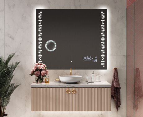 Designer Backlit LED Bathroom Mirror L38 #9