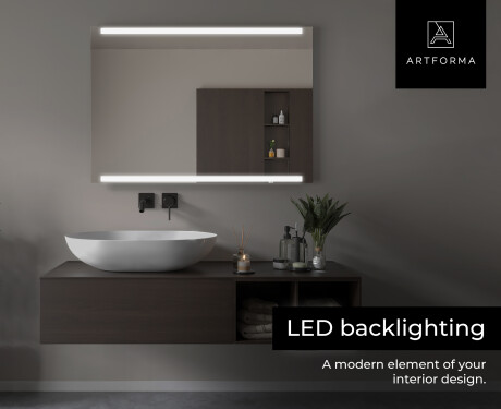 Designer Backlit LED Bathroom Mirror L47 #6