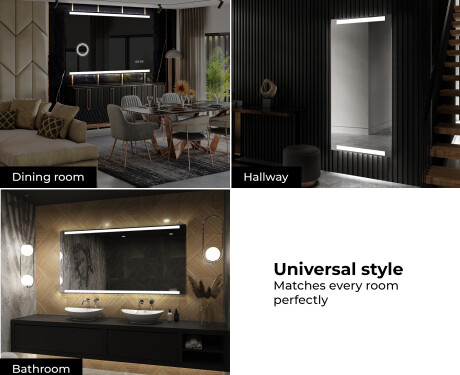 Designer Backlit LED Bathroom Mirror L47 #10