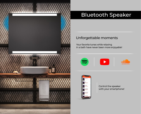 Designer Backlit LED Bathroom Mirror L47 #6