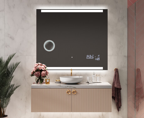 Designer Backlit LED Bathroom Mirror L47 #9