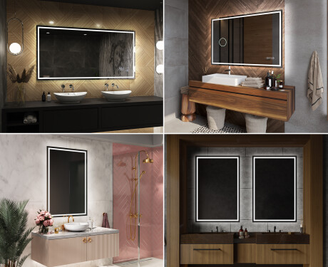 Designer Backlit LED Bathroom Mirror L49 #11