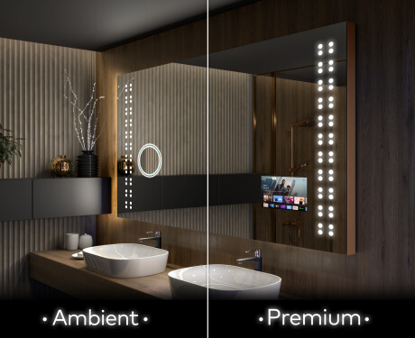Designer Backlit LED Bathroom Mirror L55 #1