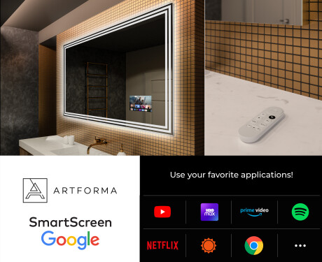 Designer Backlit LED Bathroom Mirror L57 #4