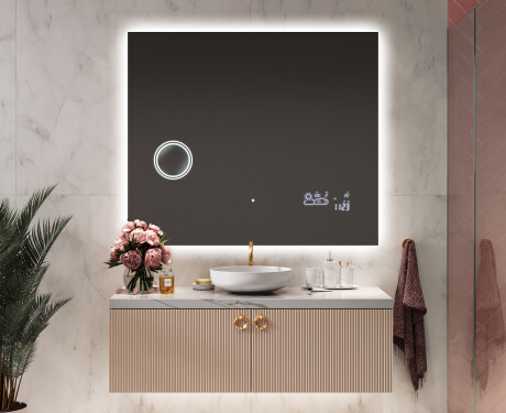 Designer Backlit LED Bathroom Mirror L58 #8