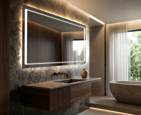 Designer Backlit LED Bathroom Mirror L61