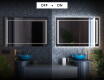 Designer Backlit LED Bathroom Mirror L61 #3