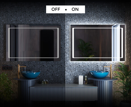 Designer Backlit LED Bathroom Mirror L61 #3