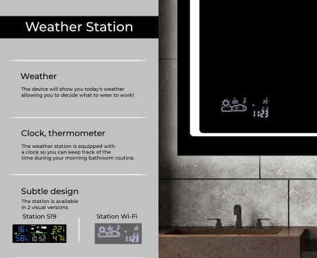 Designer Backlit LED Bathroom Mirror L61 #5