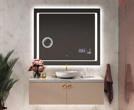 Designer Backlit LED Bathroom Mirror L61 #9
