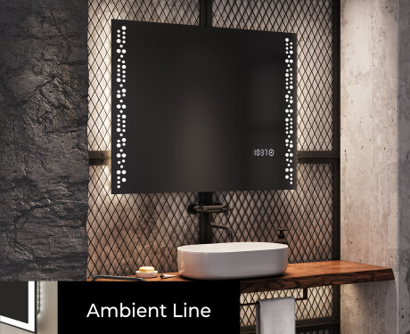 Designer Backlit LED Bathroom Mirror L65 #4