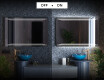 Designer Backlit LED Bathroom Mirror L75 #3