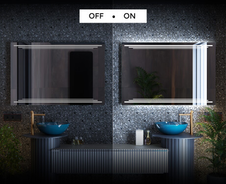 Designer Backlit LED Bathroom Mirror L75 #3