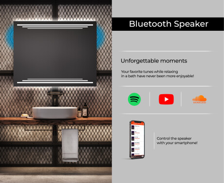 Designer Backlit LED Bathroom Mirror L75 #6