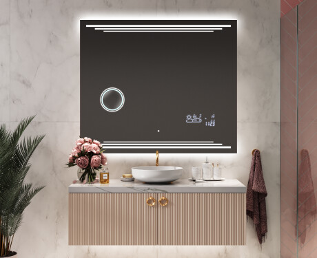Designer Backlit LED Bathroom Mirror L75 #9