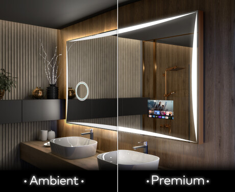 Designer Backlit LED Bathroom Mirror L77 #1