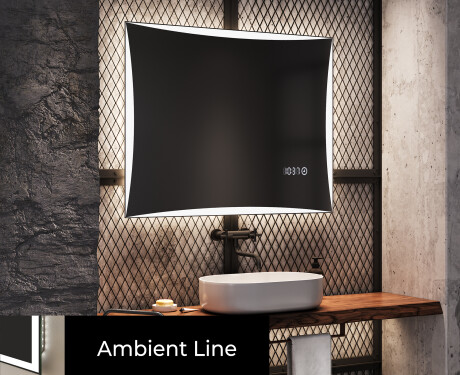 Designer Backlit LED Bathroom Mirror L77 #4