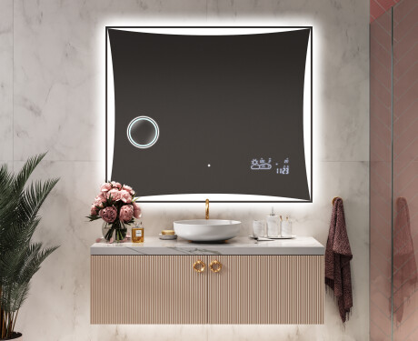 Designer Backlit LED Bathroom Mirror L77 #9
