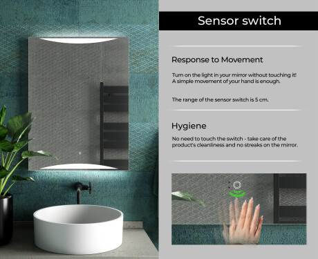 Designer Backlit LED Bathroom Mirror L78 #7