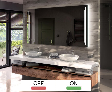 Battery Operated LED Illuminated Mirror L27 #3
