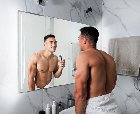 Battery Operated LED Illuminated Mirror L27 #6