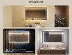 Designer Backlit LED Bathroom Mirror 120x70cm with cool LED color 7000K, warm color 3000K, or neutral color 4500K #2