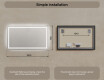 Designer Backlit LED Bathroom Mirror 120x70cm with cool LED color 7000K, warm color 3000K, or neutral color 4500K #7