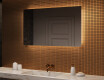 Designer Backlit LED Bathroom Mirror 120x70cm with cool LED color 7000K, warm color 3000K, or neutral color 4500K