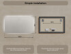 Designer Backlit LED Bathroom Mirror 120x70cm with cool LED color 7000K, warm color 3000K, or neutral color 4500K #7