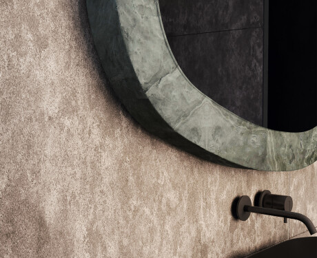 Irregular mirror with a natural stone frame L296 #3
