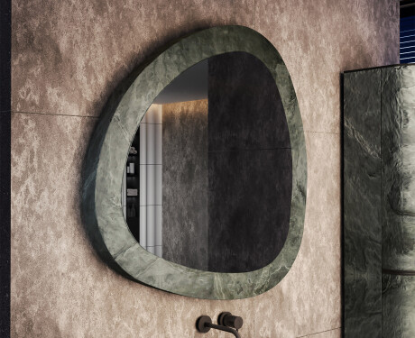 Irregular mirror with a natural stone frame L296 #4