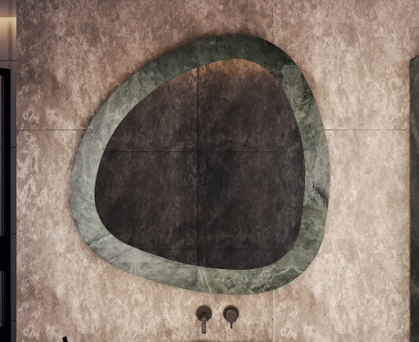 Irregular mirror with a natural stone frame L296 #5