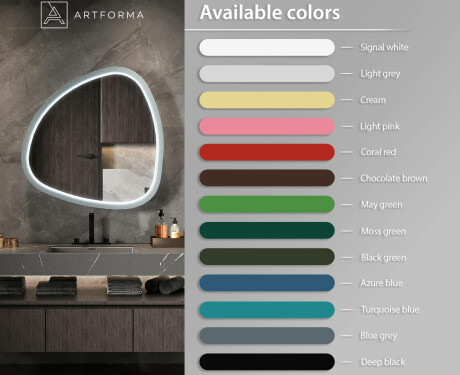 Irregular LED mirror with a high-gloss lacquered MDF frame L308 #3