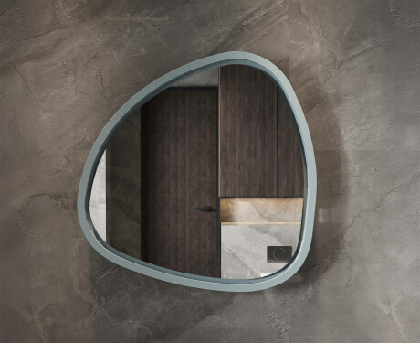 Irregular LED mirror with a high-gloss lacquered MDF frame L308 #4
