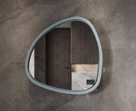 Irregular LED mirror with a high-gloss lacquered MDF frame L308 #7