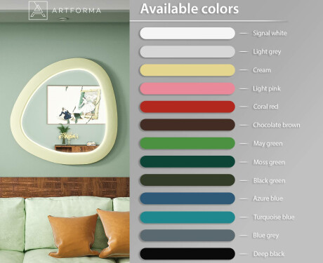 LED mirror with an irregular shape and a lacquered MDF frame L308 #3